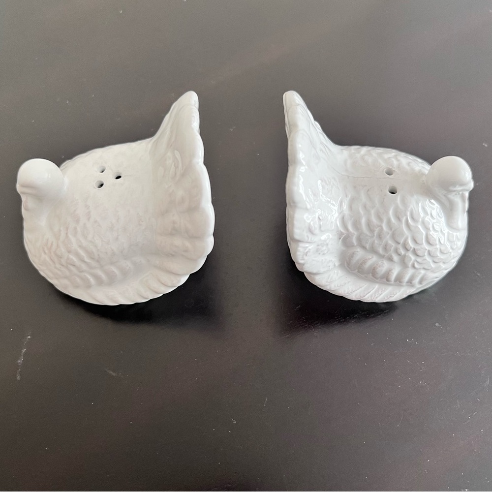 Sur La Table White Turkey Salt & Pepper Shakers - Picture 4 of 8